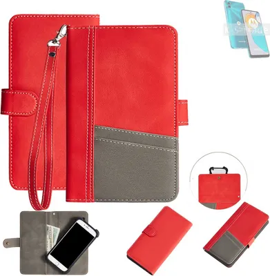 Produktbild von K-S-Trade Handy Schutzhülle für Motorola Moto E22s Hülle Portemonnee Brieftasche Klapphülle Kartenfächer Flip Wallet Case Etui
