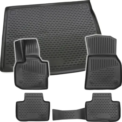 Produktbild von Gummi Kofferraumwanne + Fußmatten Set für BMW X3 G01, Bj. 2017-