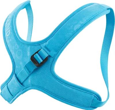 Blauer Kinderklettergurt "Kermit" von Edelrid; geeignet für Kletteraktivitäten.