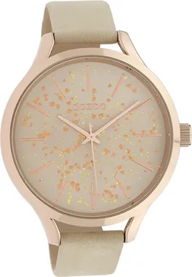 Produktbild von Oozoo Leder Damen Uhr C10086 Analog Quarzuhr Armband beige Timepieces D2UOC10086