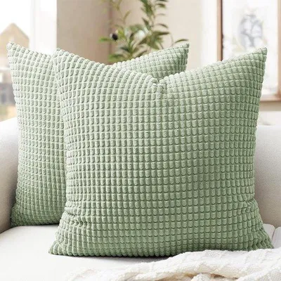Produktbild von Famanu Kissenhüllen Set von 2 - Grün - 40 x 40 cm