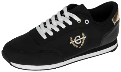 Produktbild von Eleganter leichter Sneaker Uni Schwarz-Gold Größe 37