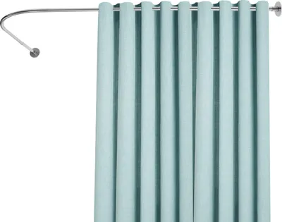 Produktbild von Duschvorhangstange, Einstellbare Duschvorhang-Winkelstange, Wandhalterung Duschstange für Badezimmer Badewanne