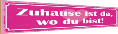 Produktbild von vianmo Holzschild 10x46 cm Zuhause ist da wo du bist Dekoration
