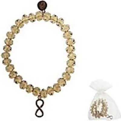 Produktbild von HCA Glassteinarmband - umbra - Unendlichkeit - Element in roségold