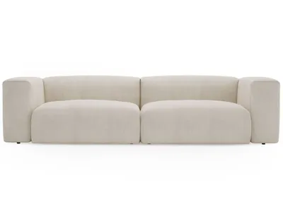Produktbild von GrainGold 3-Sitzer Sofa Landi - Gepolstertes Sofa -Moderne Cord Sofa - Wohnzimmer Sofa - Beige (Lincoln 03)