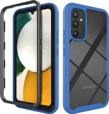 Produktbild von Galaxy A34 5G Hülle, Hybrid Transparente Rückseite TPU Bumper Stoßfest Schutzhülle für Samsung Galaxy A34 5G Dunkelblau