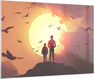 Produktbild von Bilder auf glas - Erde Planet - 100x70cm - Glasbilder - Wandbilder - Bilder - Kunstdruck - zum Aufhängen bereit - Wanddekoration aus Glas - Glas Bilder - Wandbild auf Glas - Einteilig - GAA100x70-3980