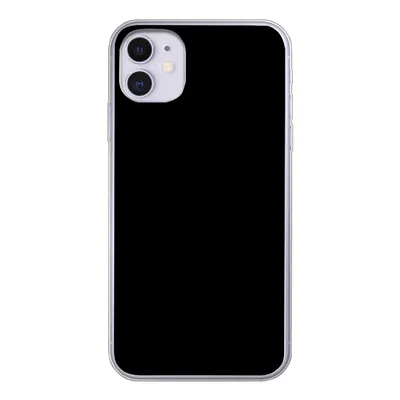 Produktbild von MuchoWow® Handyhülle Schutzhülle Hülle für iPhone 11 Schwarz - Dunkel - Massiv - Farbe Silikon Softcase Handy Hülle - Handytasche