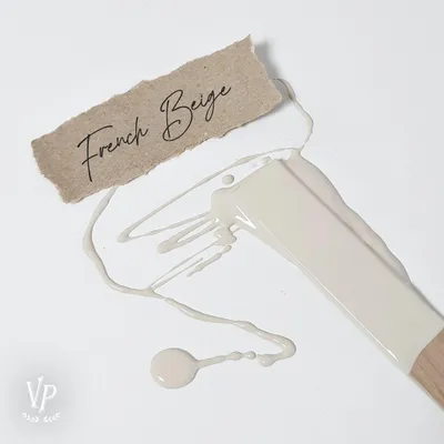Produktbild von Mat Natural Vintage Paint Kreidefarbe – Möbelfarbe Matt | Wasserbasiert VOC-arm EN 71-3 EU Ecolabel | 65+ Farben | Shabby Chic & Vintage Look - 700 ml - French Beige