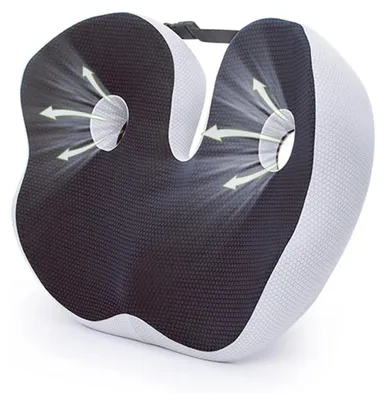 Zdjęcie produktu dla Poduszka ortopedyczna, ergonomiczna konstrukcja, regulowana szerokość, czarna
