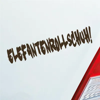 Produktbild von Auto Aufkleber Elefantenrollschuh Elefant Schuh Zubehör 20x4 cm Braun Sticker Heckscheibenaufkleber