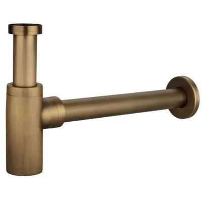 Image de Lavabo, siphon, kit d'évacuation, robinet de salle de bain, tuyau de lavabo, laiton antique, siphon anti-odeurs, siphon en laiton, tuyau d'évacuation pour évier, accessoires Sanlingo