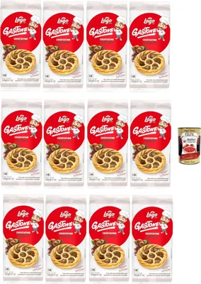 Produktbild von Lago 1968, Le Merende di Gastone Crostatine al cioccolato, Schokoladentörtchen kuchen, einzeln verpackt, Schokolade creme, Kindersnack ohne Palmöl 12x 240g + Italian Gourmet polpa 400g