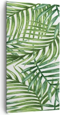 Produktbild von Bild auf Leinwand - Leinwandbild - Palme Blatt grün - 65x120cm - Wand Bild - Wanddeko - Wandbilder - Leinwanddruck - Bilder - Kunstdruck - Wanddekoration - Leinwand bilder - Wandkunst - PA65x120-3777