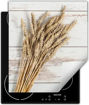 Produktbild von DarHaus Herdabdeckplatte 45x52 cm Anti Rutsch Matte Aufrollbar, Müsli - Holz
