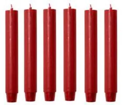 Cactula dicke Stabkerzen – Rot – 6 Stück – 18 cm – Ø 2,6 cm