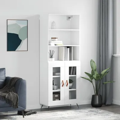 Produktbild von vidaXL Highboard Weiß 69,5x34x180 cm Holzwerkstoff