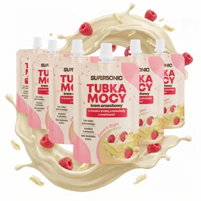 Zdjęcie produktu dla Supersonic Tubka Mocy Krem Orzechowy Malina 6x50 g – 5 Witamin B, Wegański