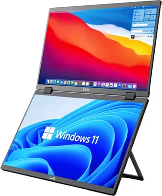 Produktbild von Lipa HDR-72 Dual Portable Monitor Full HD - Tragbarer monitor - Ultrawide Monitor - Faltbarer Monitor - Externer Bildschirm - Auch Windows und MacOS