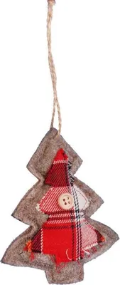 Obrázok produktu pre Látkový záves na vianočný stromček 12 cm ČERVENÁ