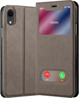 Zdjęcie produktu dla Etui ochronne Cadorabo do Apple iPhone XR w kolorze brązowym etui na telefon komórkowy pokrowiec na książkę