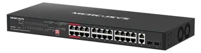 Produktbild von Mercusys MS128GP, Gigabit Ethernet (10/100/1000), Power over Ethernet (PoE), Rack-Einbau, 1U