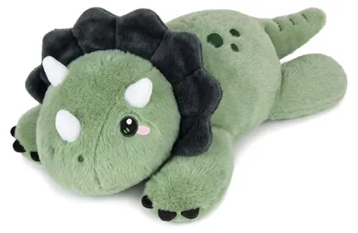 Zdjęcie produktu dla Pluszowy dinozaur Triceratops - Pluszak - 35 cm - Zielony