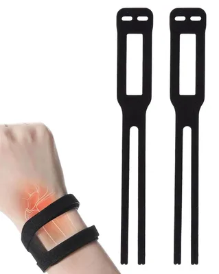Obrázek produktu pro Bandáž zápěstí - Nastavitelná - Černá - 2 kusy - Pro tenis, fitness a sport