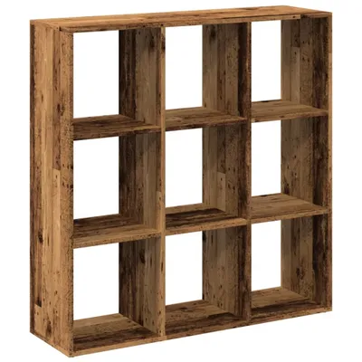 Produktbild von Raumteiler-Bücherregal Altholz-Optik 102x29x103,5 cm