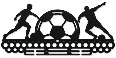 Produktbild von Fußball Wanddeko Fußballspieler Wandbild MDF Schwarz 31x15 cm