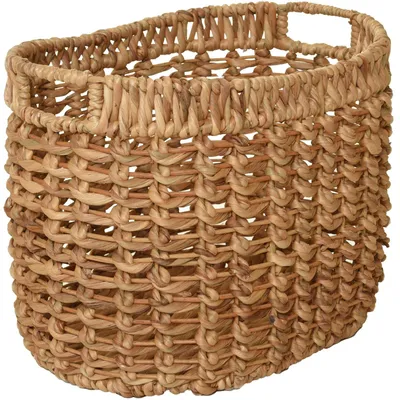 Produktbild von VIVANNO Dekokorb Wasserhyazinthe WODA Oval, Natur geflochten - 42x32x32 cm