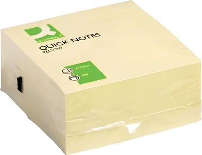 Obrázek produktu pro Q-CONNECT KF01346, Obdélník, Žlutá, 76 mm, 76 mm, 146 g, 400 listy