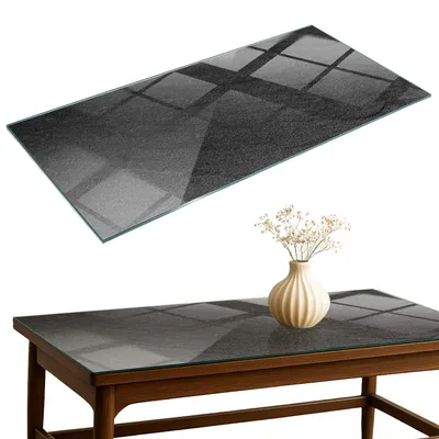 Produktbild von Glasplatte Tisch – Esstischplatte Glas – Tischplatte Glas – Glasarbeitsplatte Tisch – Glasplatte Esstisch – Pflegeleicht – Witterungsbeständig – 120x60 cm – Natürliche Steinstruktur