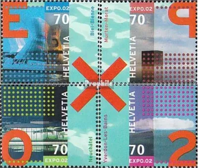 Produktbild von Briefmarken Schweiz 2002 Mi 1785-1788 (kompl.Ausg.) gestempelt EXPO02