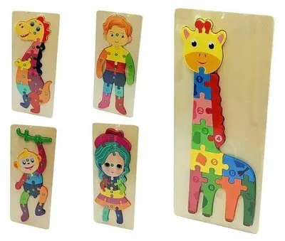 Obrázok produktu pre Drevené puzzle Mix