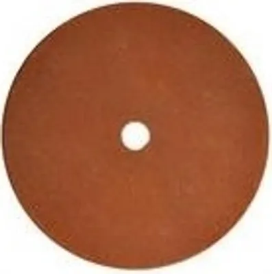 A single brown grinding disc with a hole in the center, isolated on a white background.