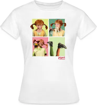Produktbild von Spreadshirt Pippi Langstrumpf Portraits Von Pippi Frauen T-Shirt, M, Weiß