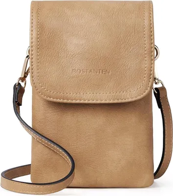 Produktbild von BOSTANTEN Klein Damen Handytasche Umhängetasche aus Designer Kunstleder Braun