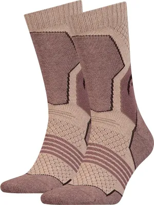 Produktbild von Head Hiking Crew 2p Hellbraune Melange-Socken 43-46