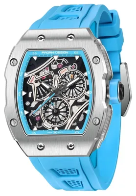 Produktbild von Herrenuhr Pagani Design Tussah, Mechanisch, Edelstahl, Blau