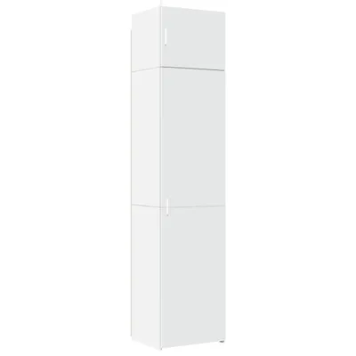 Obrázek produktu pro Úzká úložná skříňka bílá 50 x 42,5 x 225 cm kompozitní dřevo