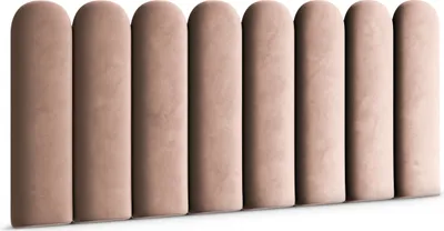 Produktbild von Polsterpaneel ovales WANDPOLSTER Wandkissen Bettkopfteil Wandpaneel Magic Velvet Rosa 20 cm x 80 cm