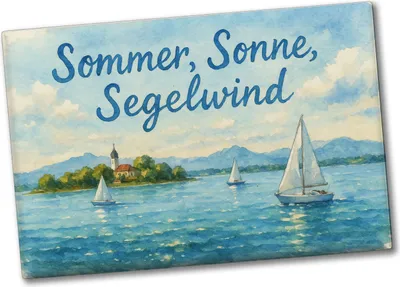 Produktbild von Chiemsee Sommer, Sonne, Segelwind Souvenir Magnet