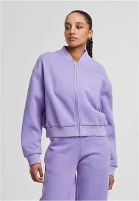 Immagine prodotto di Giacca corta da donna Urban Classics in felpa con zip, colore electriclilac - 4XL
