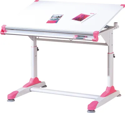 Produktbild von Inter Link Schreibtisch 2COLORIDO Weiß pink-grün MDF