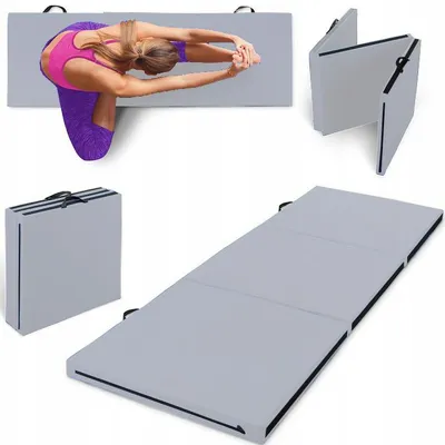 Produktbild von Faltbare Gymnastikmatte, 180 x 60 x 5 cm, Fitness-Star Premium, grau