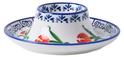 Heinen Delfts Blauw – Eierbecher Orange tulp – Bild 1