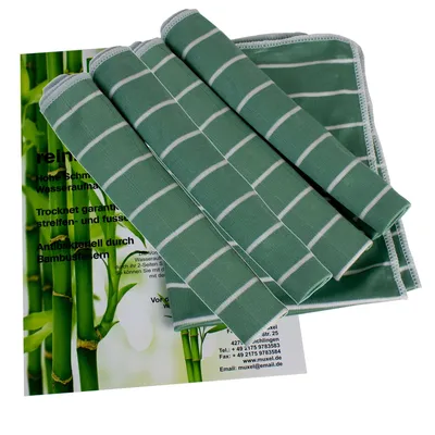 Productafbeelding van Bamboe doekjes, reinigingsdoekjes, ruitdoekjes, poetsdoekjes, bamboe reinigingsdoekjes, 5 stuks