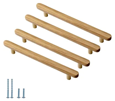Produktbild von 10 Stück 16 cm Holzgriffe für Schranktüren und Schubladen